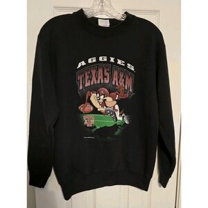 90s VTG Texas A&M Aggies Looney Tunes Tasmanian Devil Taz Sweatshirt USA Made XL